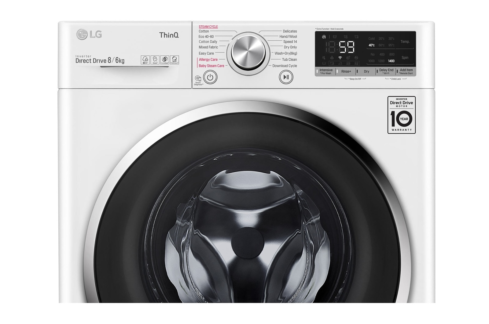 LG F4DV508S2WE washer dryer Freestanding Front-load White – image 3