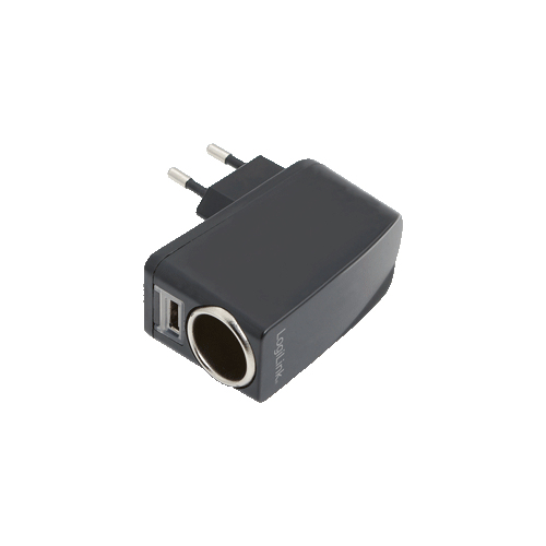LogiLink PA0046 mobile device charger Universal Black Cigar lighter, USB Indoor