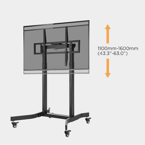 Equip Bodenstandhalter 55-100/1TFT 120kg Mob.Elektr.LFD sw lite Retail