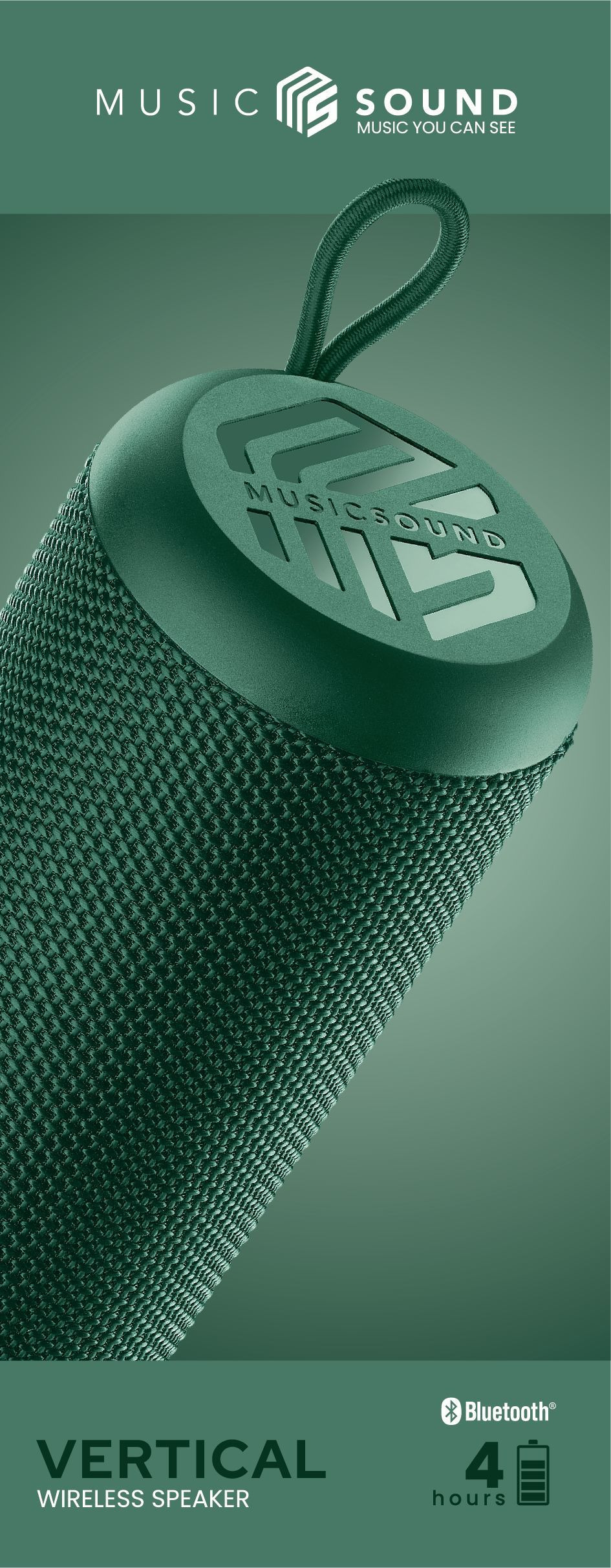 Music Sound BLUETOOTH SPEAKER MS VERTICAL GREEN – image 8