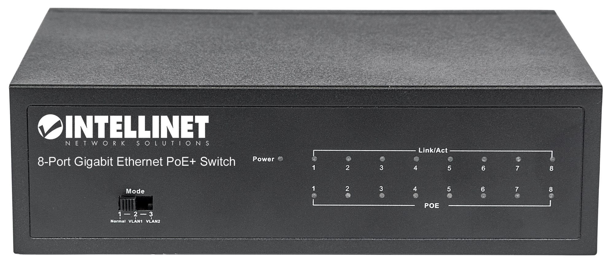 Intellinet 8-Port Gigabit Ethernet PoE+ Switch, IEEE 802.3at/af Power over Ethernet (PoE+/PoE) Compliant – image 3