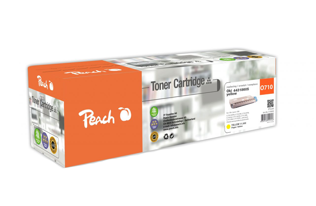 Peach 110602 toner cartridge 1 pc(s) Compatible Yellow – image 2