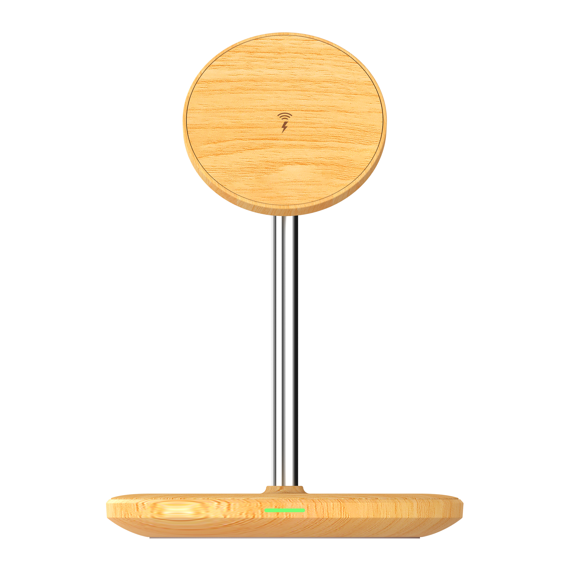 j5create JUPW2106NP-N Wood Grain 2-in-1 Magnetic Wireless Charging Stand