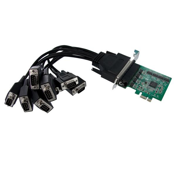 StarTech.com Discontinued and replaced by PEX8S1050 - 4 Port Native PCI Express RS232 Serial Adapter Card with 16950 UART - PCIe RS232 Serial Card – image 1