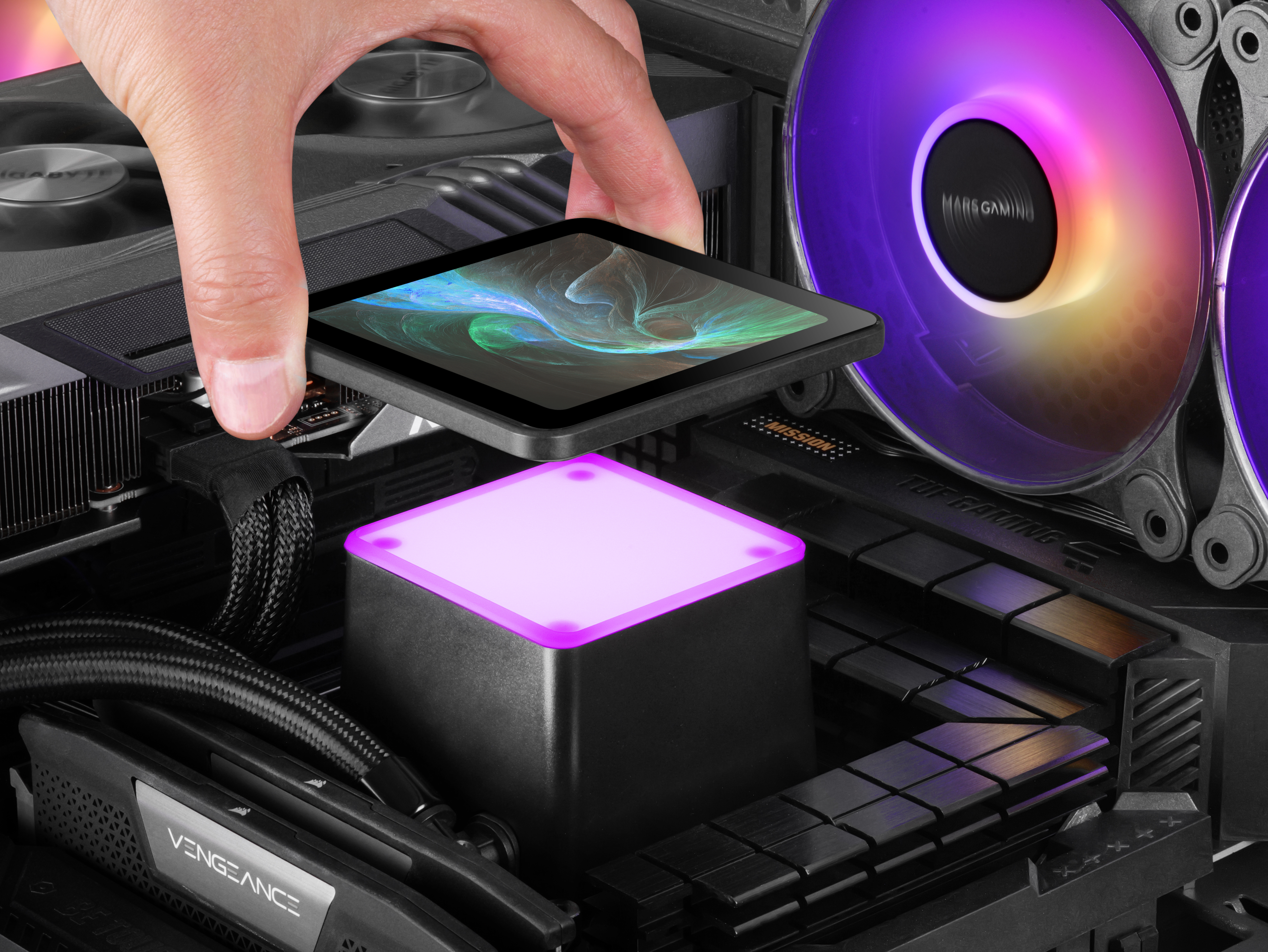 Mars Gaming ML-VISIONPRO240 Processor All-in-one liquid cooler 12 cm Black 1 pc(s) image 8