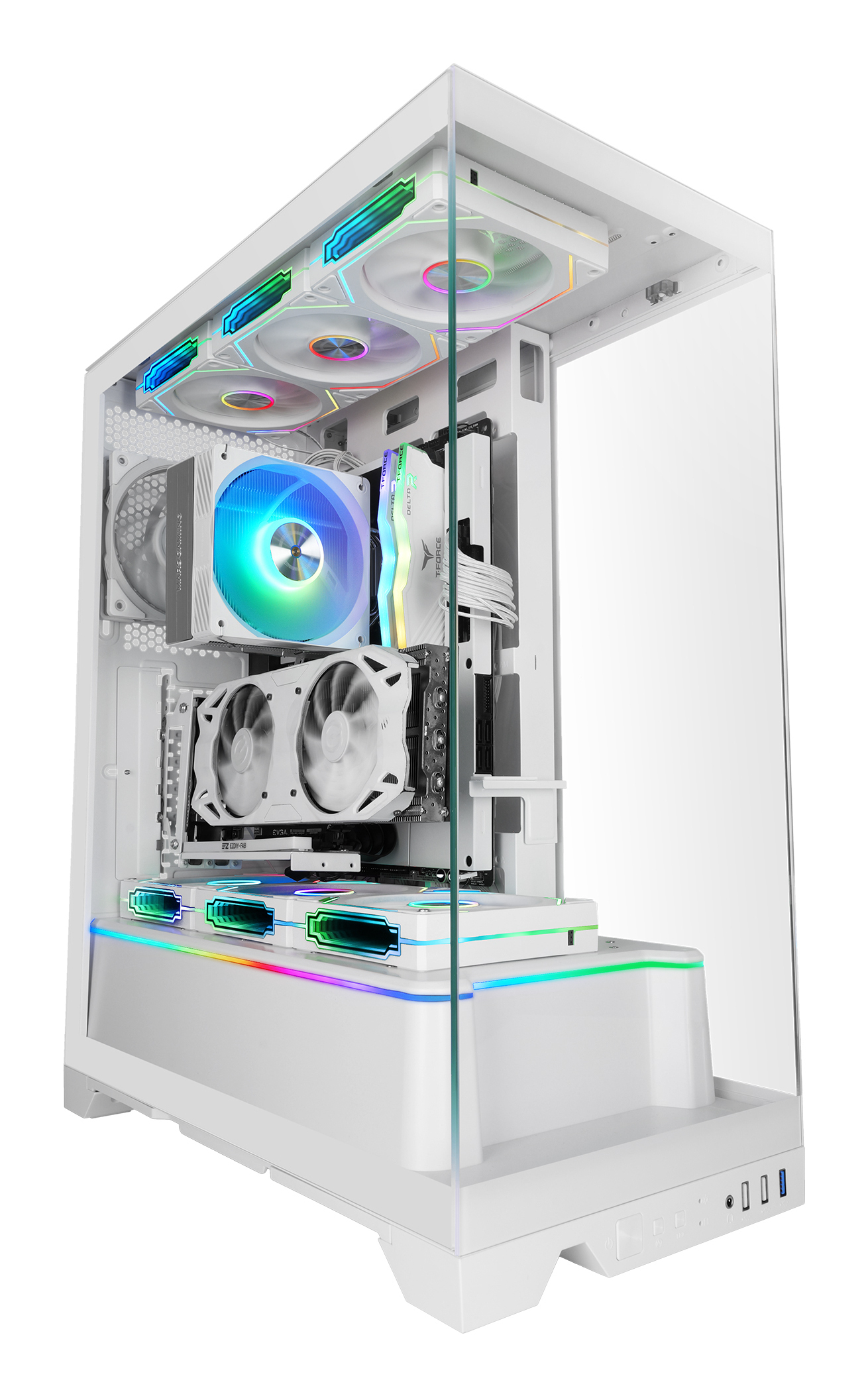 Mars Gaming MCPRISMAW computer case Midi Tower White
