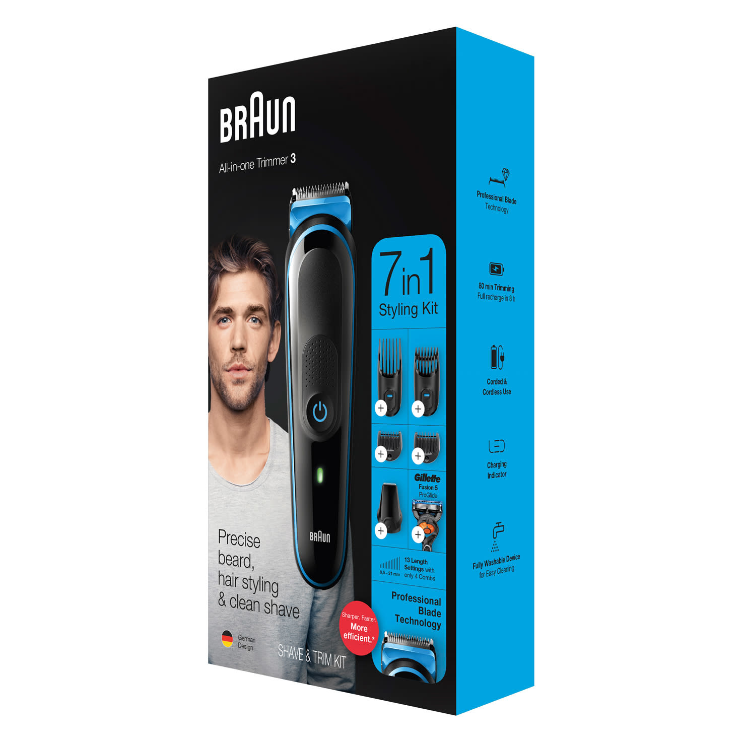Braun MGK3245 hair trimmers/clipper Black, Blue 13 – image 6