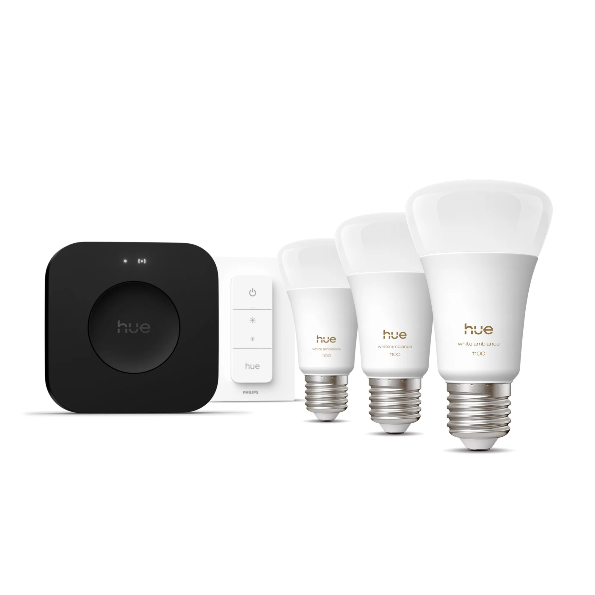 Philips by Signify Philips Hue White ambience Starterkit Pro: 3 E27 smart bulbs (1100) + dimmer switch – image 2