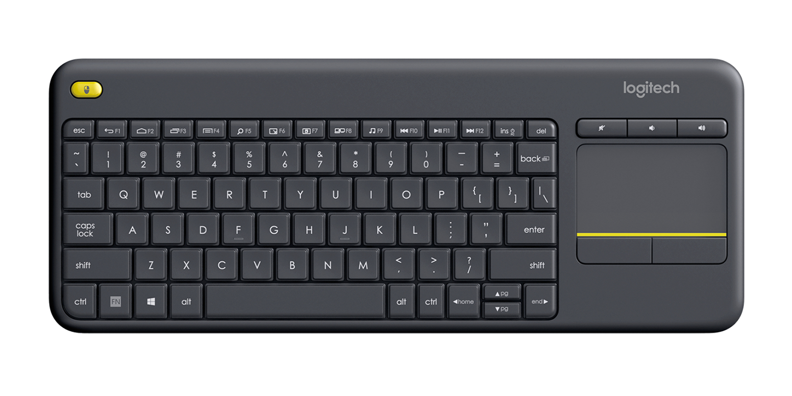 Teclado Inalámbrico Touch Logitech K400 Plus Inalámbrico Negro - 920-007123