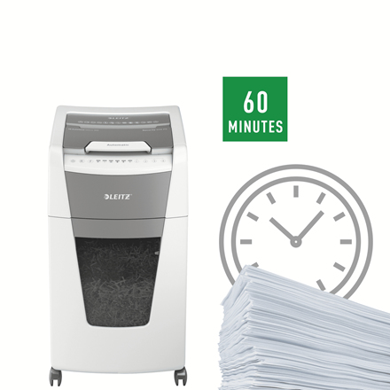 Leitz IQ Autofeed Office 300 Automatischer Aktenvernichter Mikroschnitt P5 – Foto 9 von 10