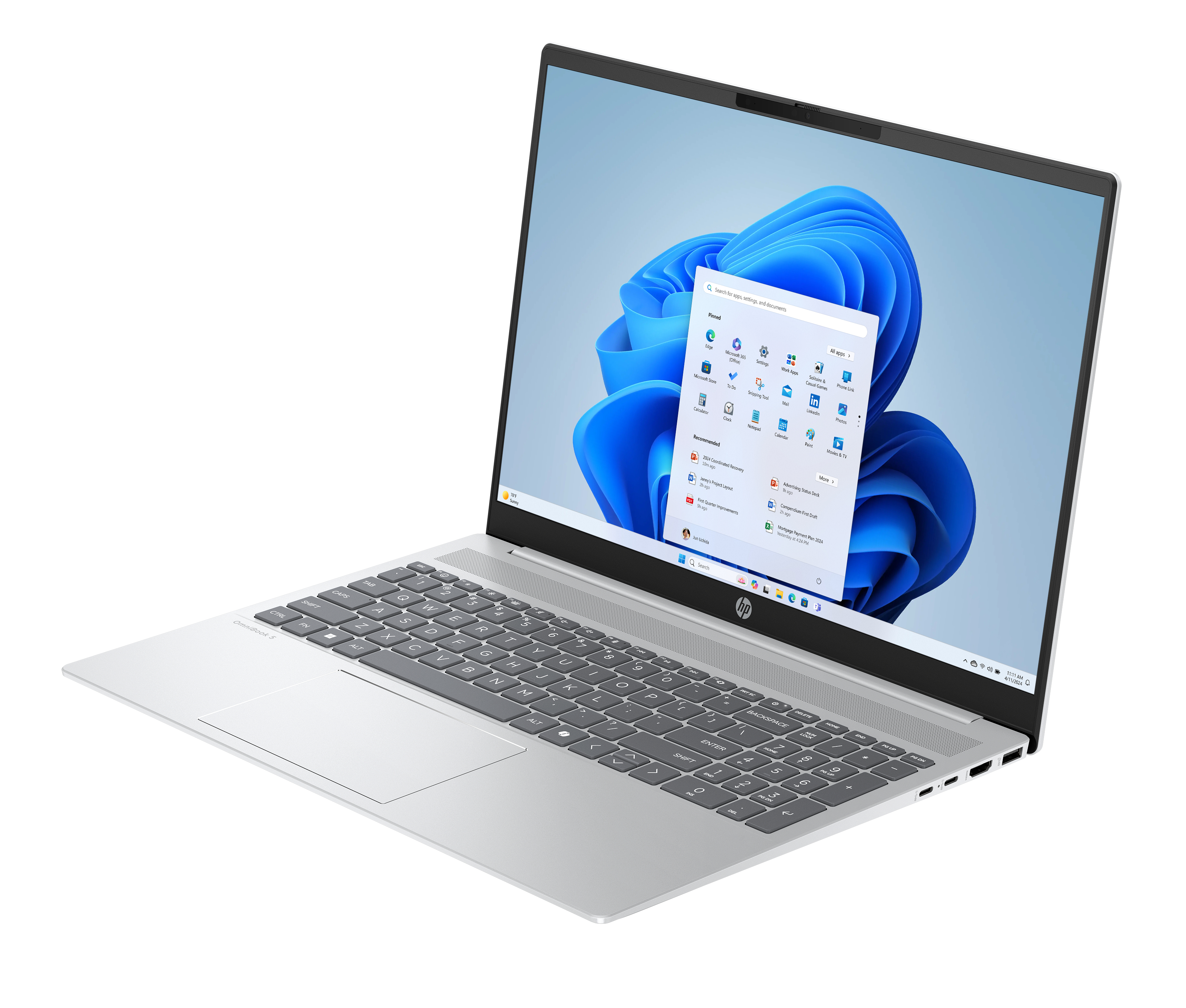 HP OmniBook 5 Laptop 16-bc1007nax AMD Ryzen™ 7 8840U 40.6 cm (16″) 2K 16 GB LPDDR5-SDRAM 1 TB SSD Wi-Fi 6 (802.11ax) Windows 11 Home AI PC Silver image 20