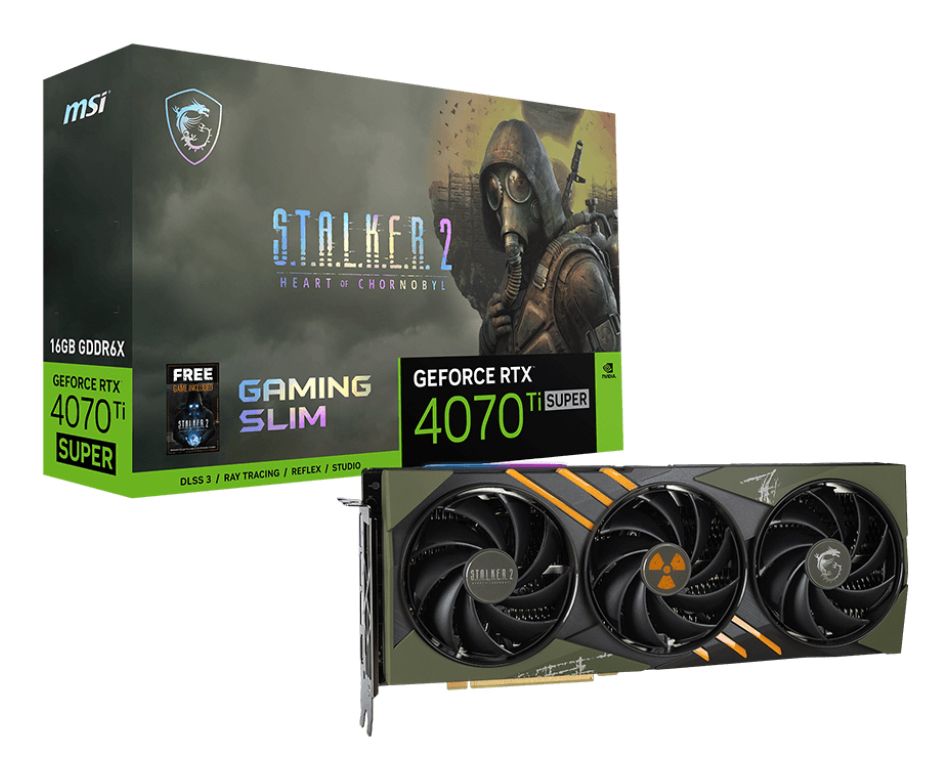 MSI GEFORCE RTX 4070 Ti SUPER 16G GAMING SLIM STALKER 2 EDITION – image 1