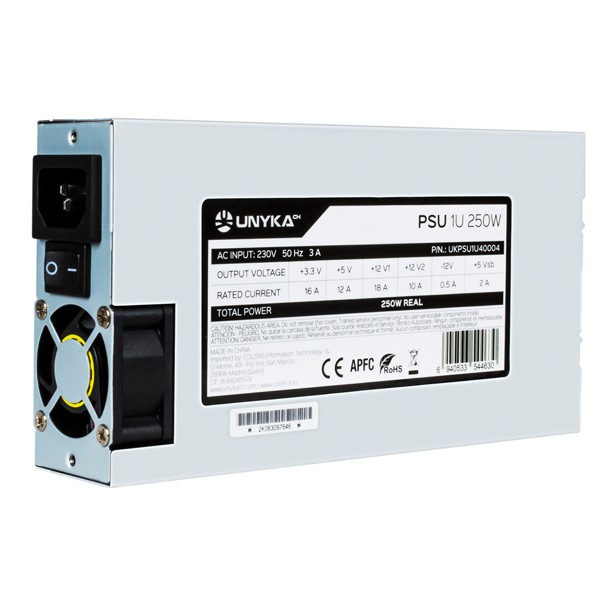 UNYKAch FLEX 1U standard UK PSU 1U – image 3