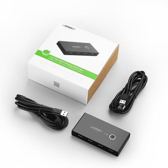 Ugreen 30767 interface hub USB 2.0 Black – image 2