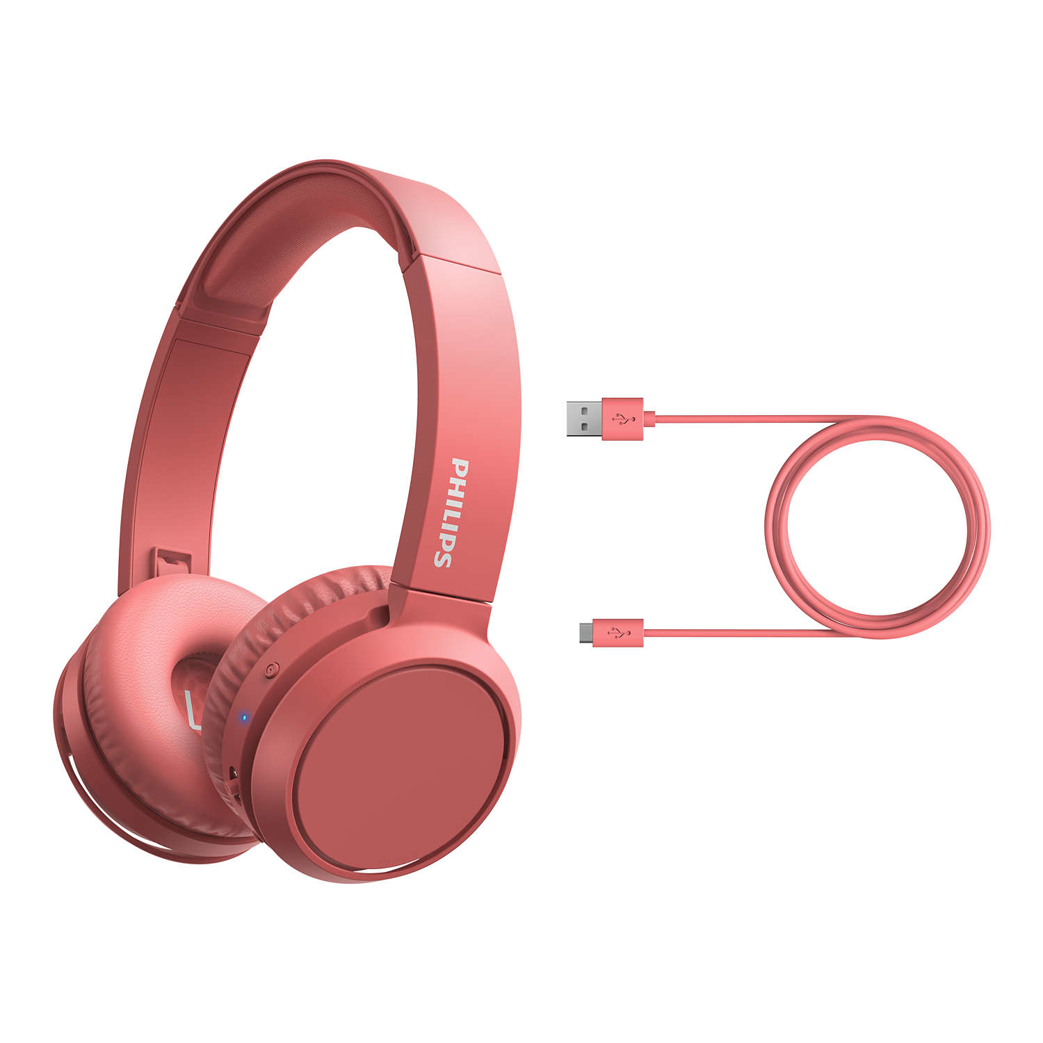Philips 4000 series TAH4205RD/00 headphones/headset Wireless Head-band Calls/Music USB Type-C Bluetooth Red – image 2