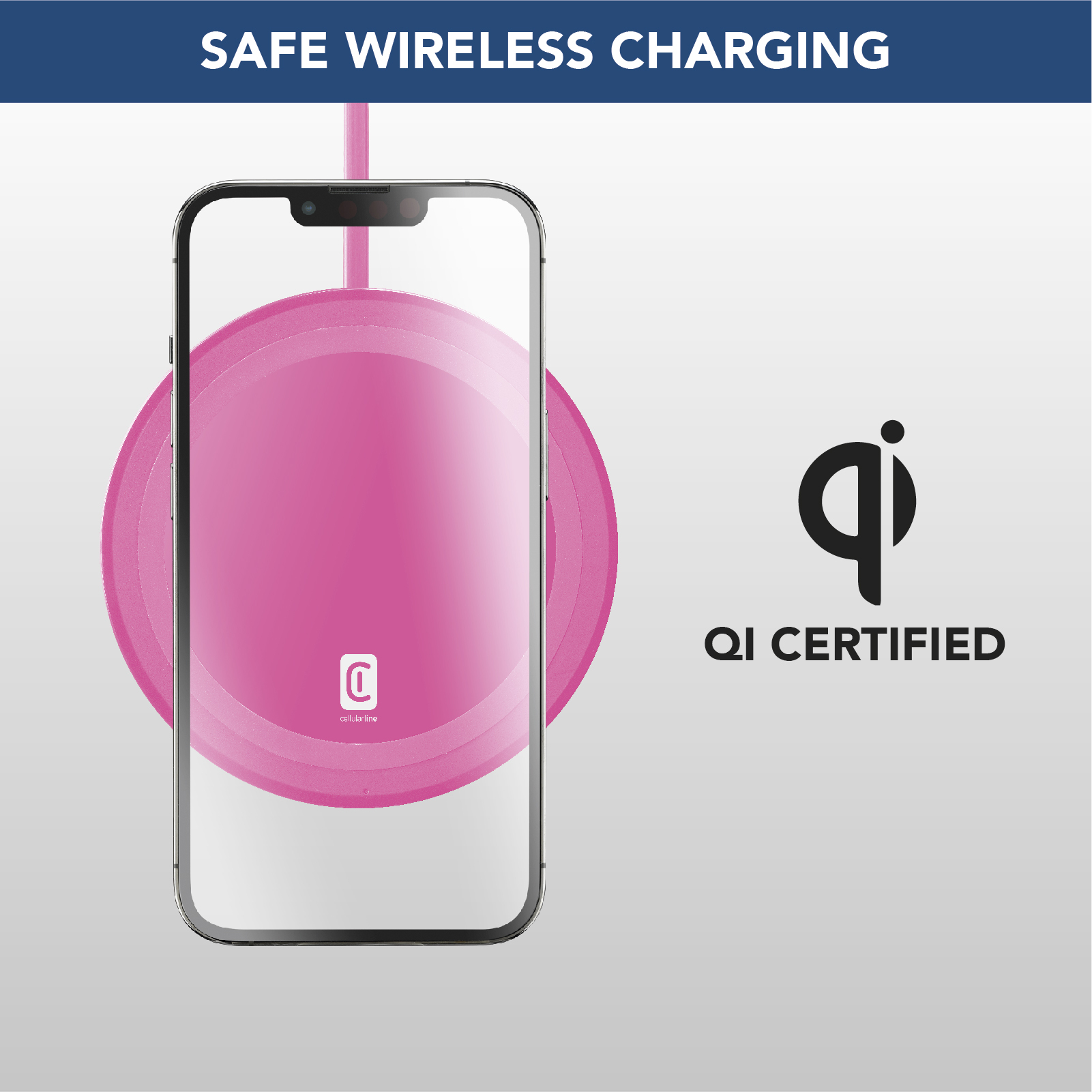 Cellularline Neon Wireless Charger - Apple, Samsung and other Wireless Smartphones Coloured wireless charging base – image 7