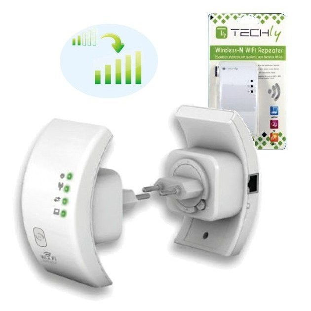 Techly I-WL-REPEATER3 network card Ethernet / WLAN 300 Mbit/s – image 2