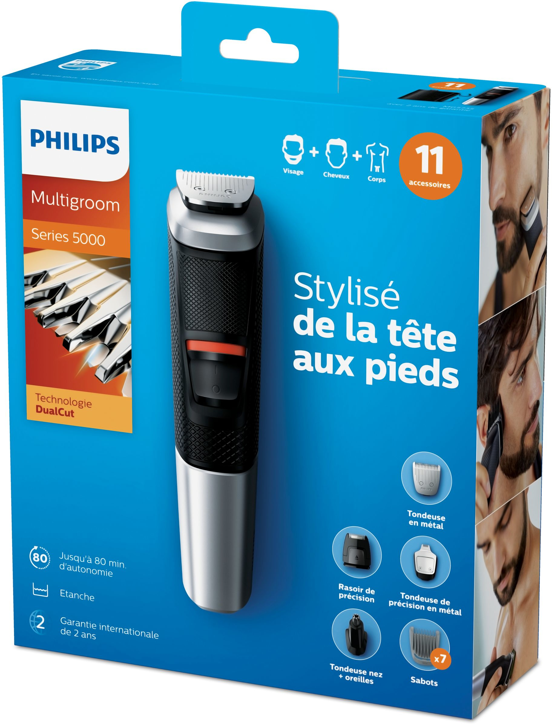 Philips MULTIGROOM Series 5000 MG5735/15 hair trimmers/clipper Black, Grey Nickel-Metal Hydride (NiMH) – image 2