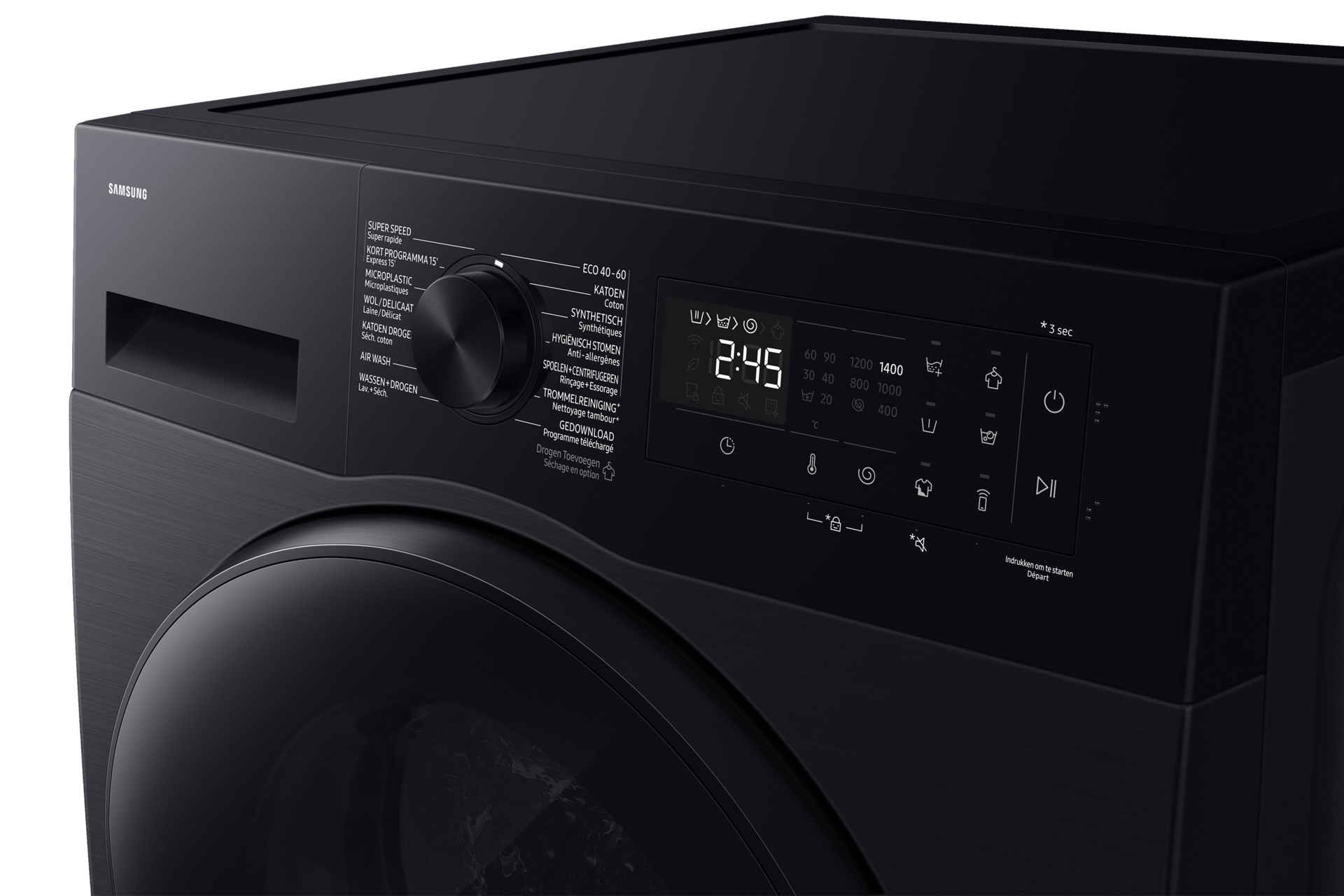 Samsung WD9UHG5U34BBEN washer dryer Freestanding Front-load Black – image 8