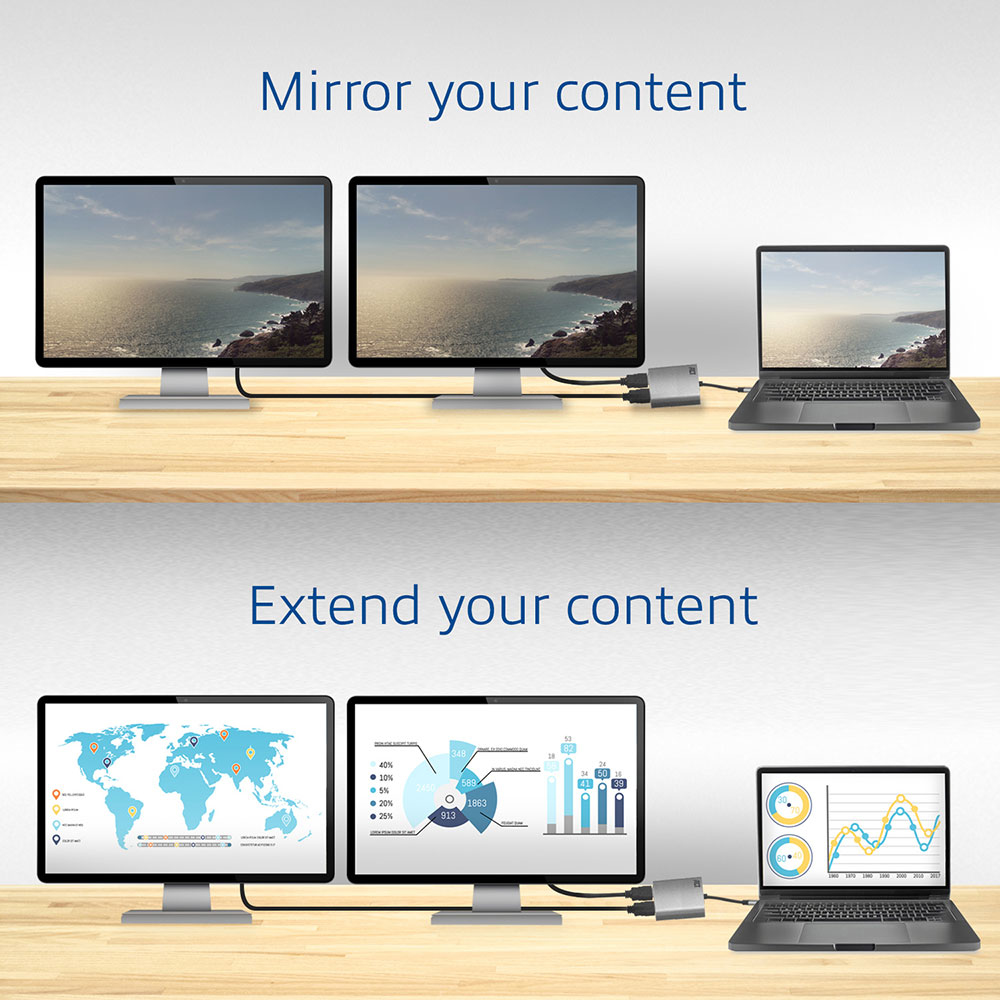 ACT USB-C to HDMI adapter for 2 monitors, MST – image 5