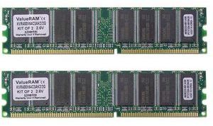 Kingston Technology ValueRAM 2GB DDR400 CL3 SDRAM KIT