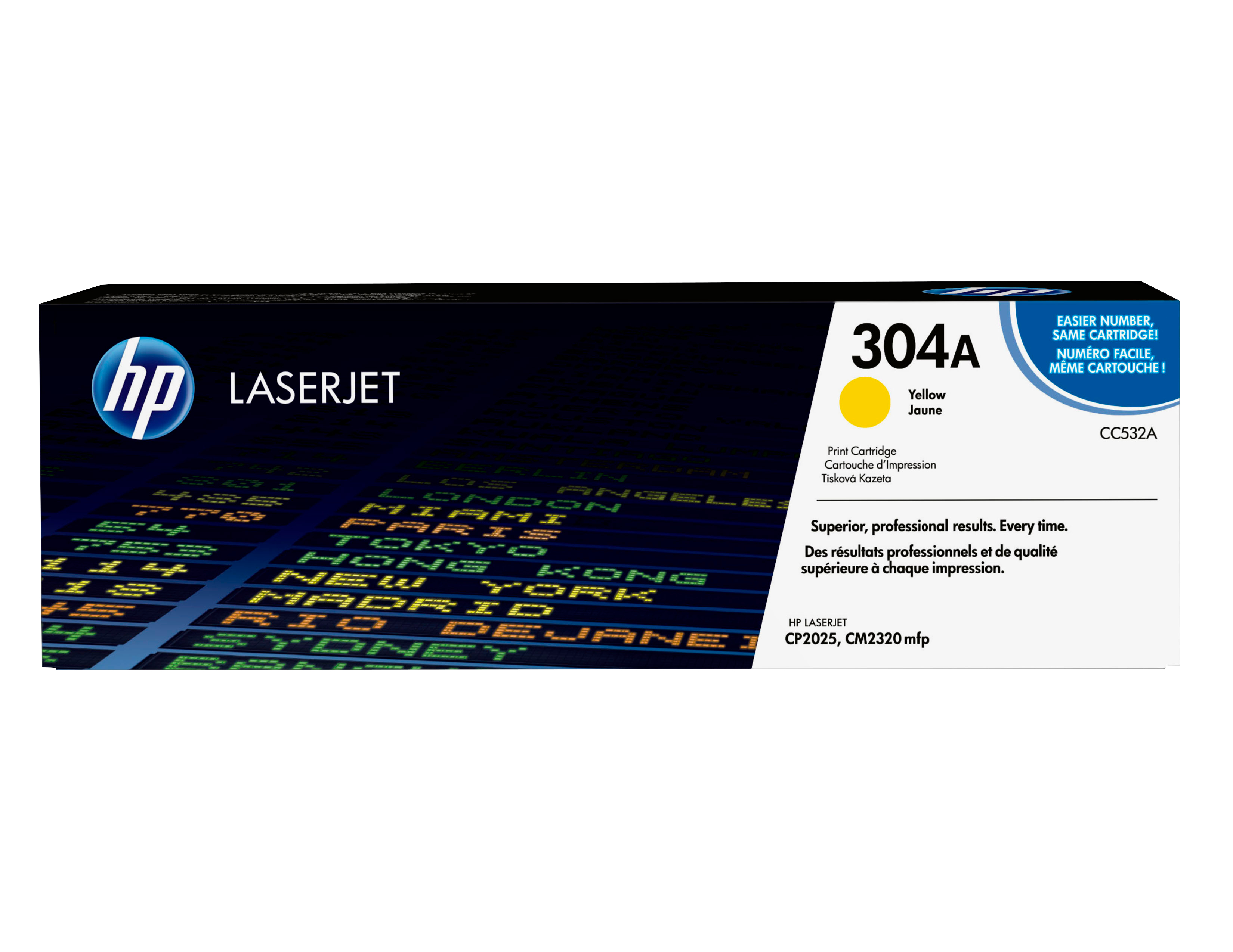 HP 304A, alkuperäinen keltainen LaserJet-värikasetti