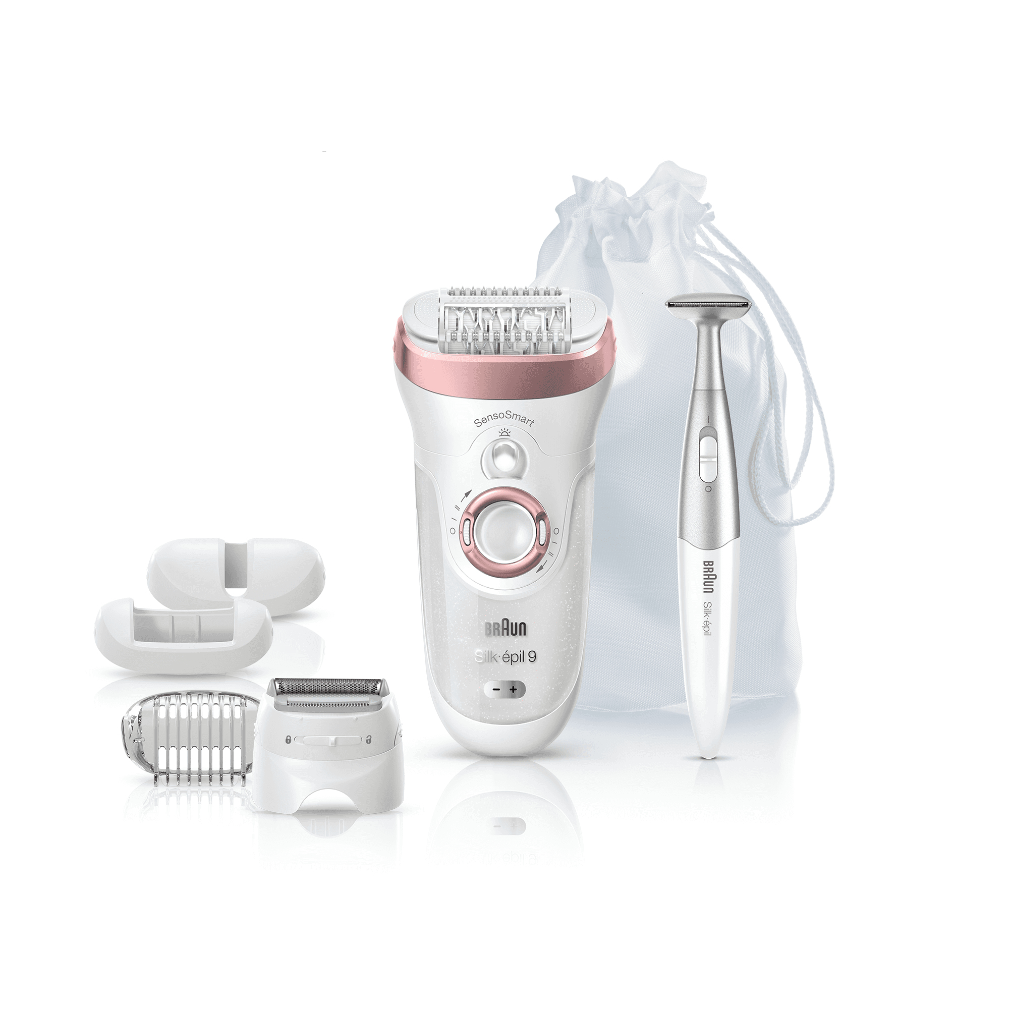 Braun Silk-épil 9 81646959 epilator 40 tweezers Rose gold, White – image 7
