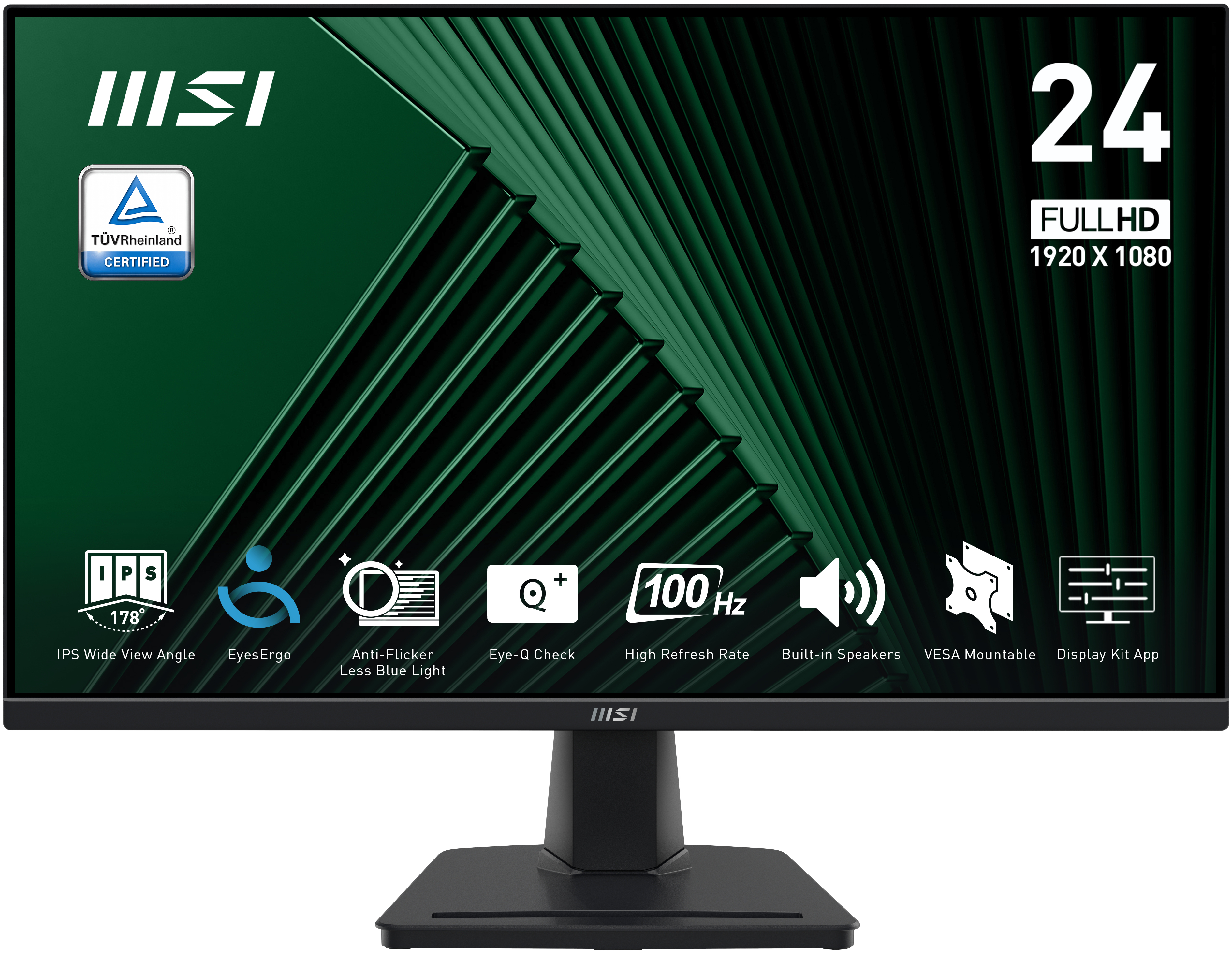MSI Pro MP245G Monitor PC 60,5 cm (23.8") 1920 x 1080 Pixel Full HD LCD Nero