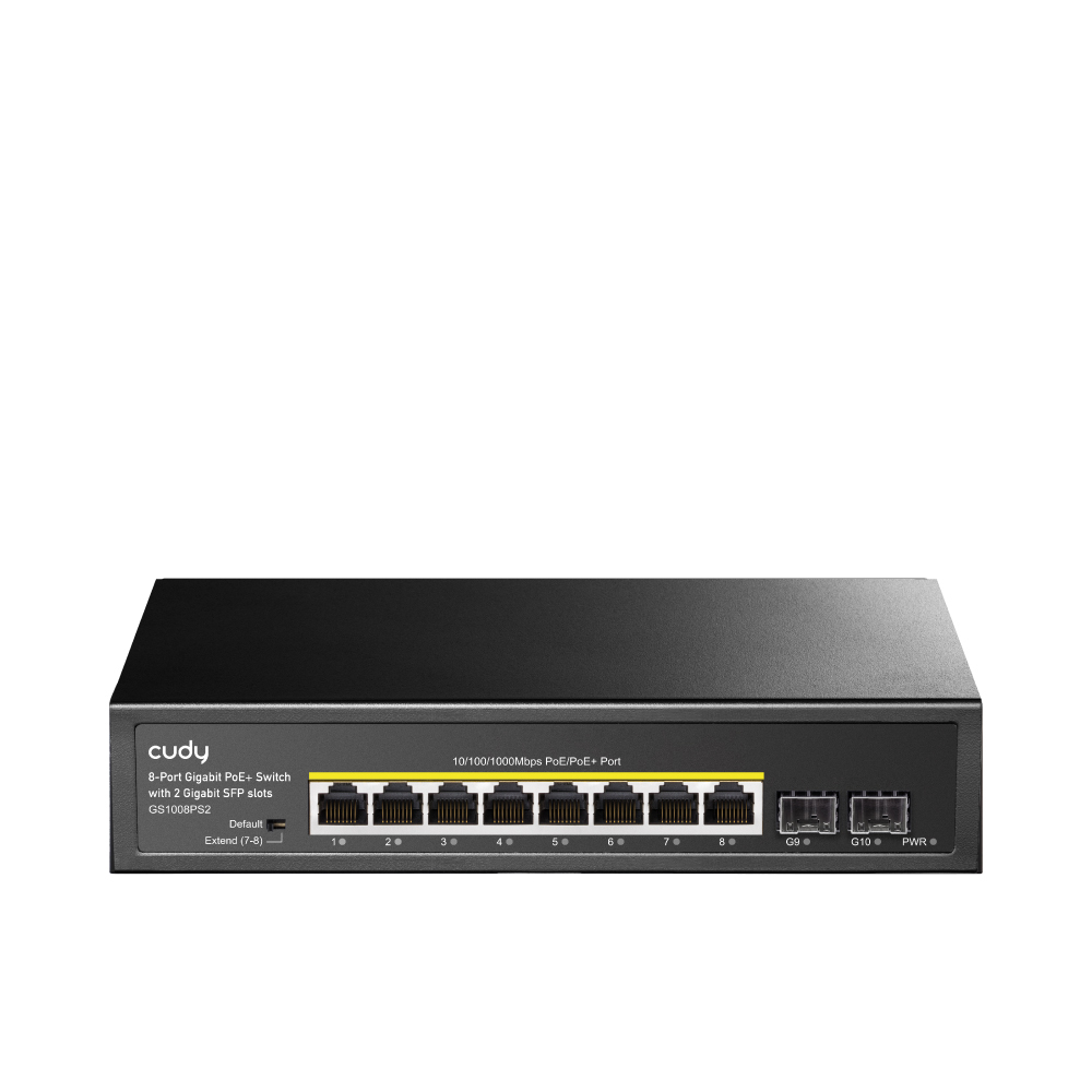 Cudy GS1008PS2 network switch Unmanaged Gigabit Ethernet (10/100/1000) Power over Ethernet (PoE) Black – image 1