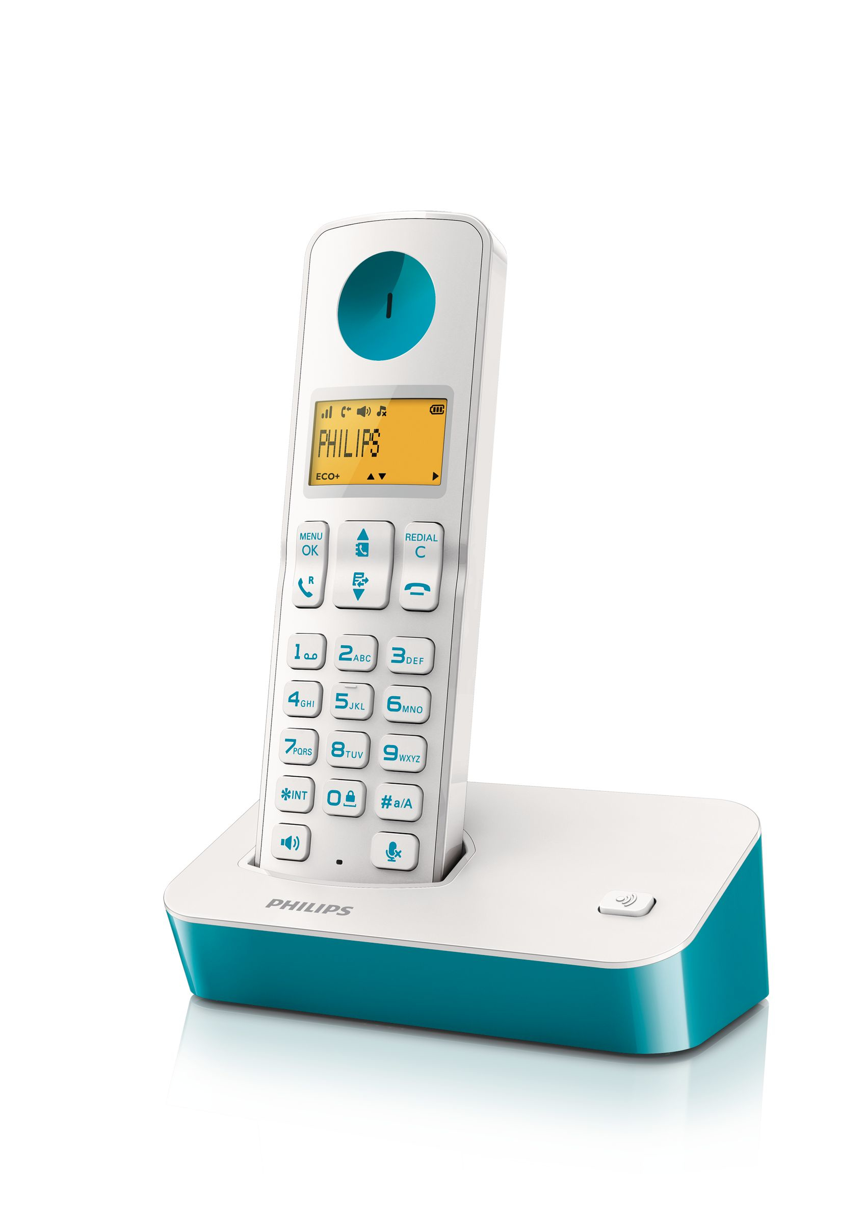 Philips D2001WT/96 telephone DECT telephone Caller ID Turquoise, White – image 2