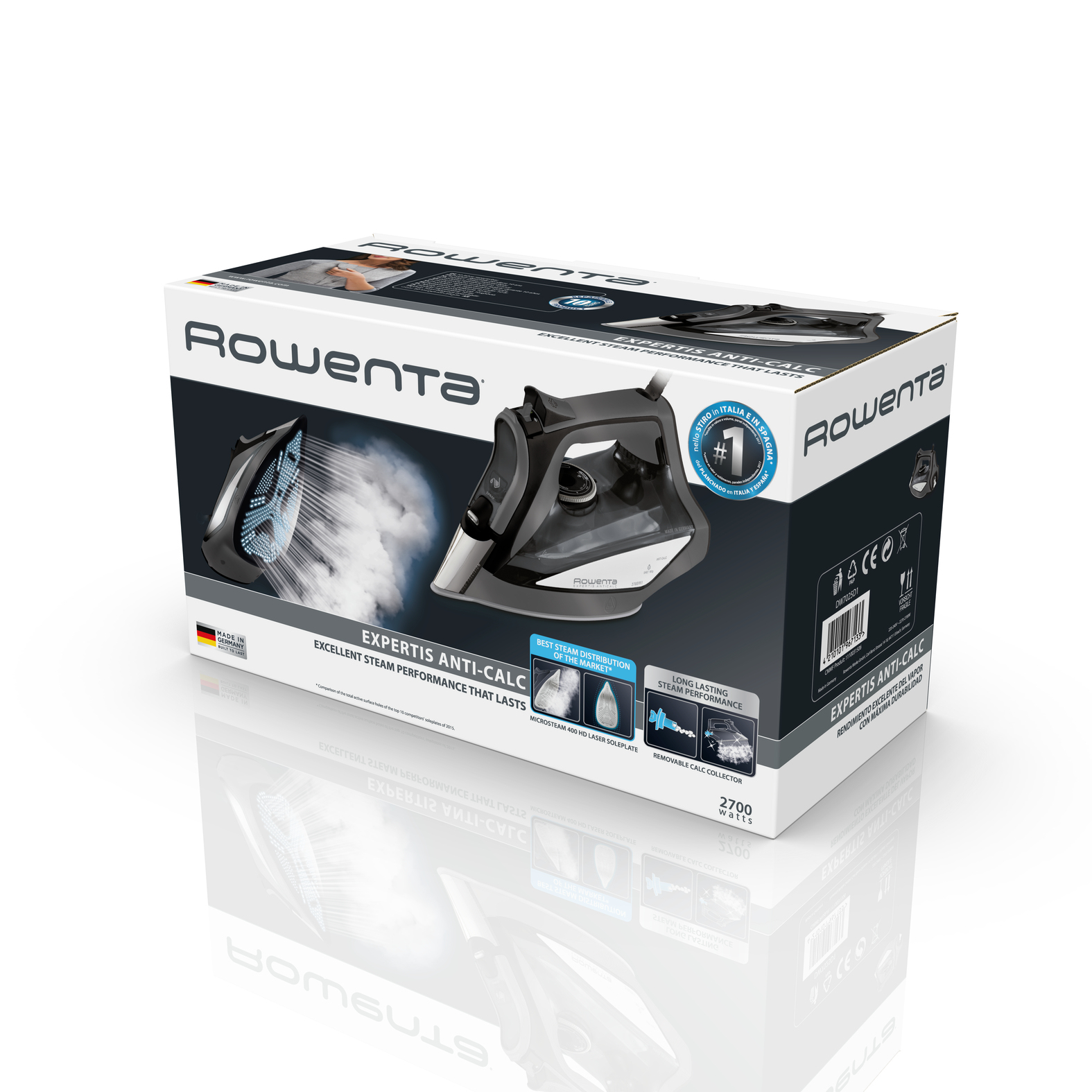 Rowenta DW7025 Steam iron Microsteam 400 HD Laser soleplate – image 9