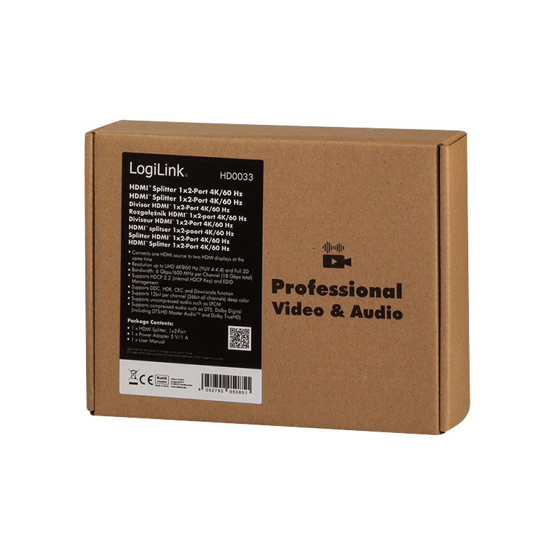 LogiLink HD0033 video splitter HDMI 2x HDMI – image 9