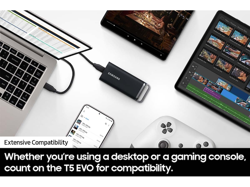 Samsung T5 EVO 4 TB USB Type-C 3.2 Gen 1 (3.1 Gen 1) Grey image 4