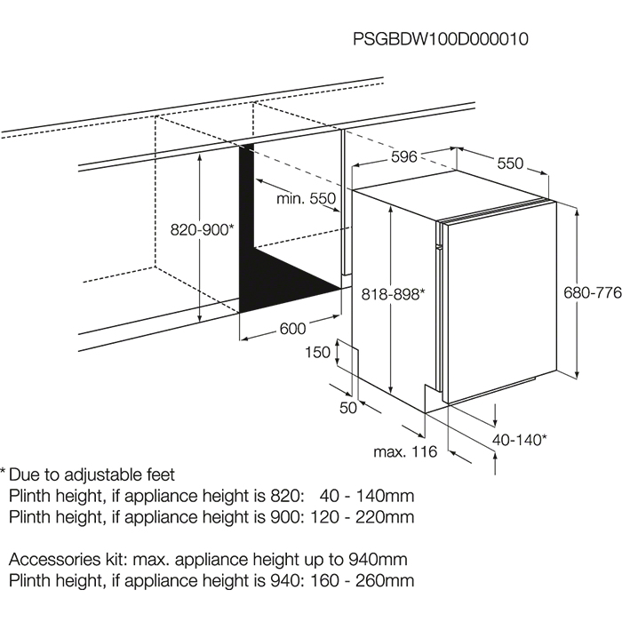 AEG F99015VI0P dishwasher Fully built-in 12 place settings – image 2