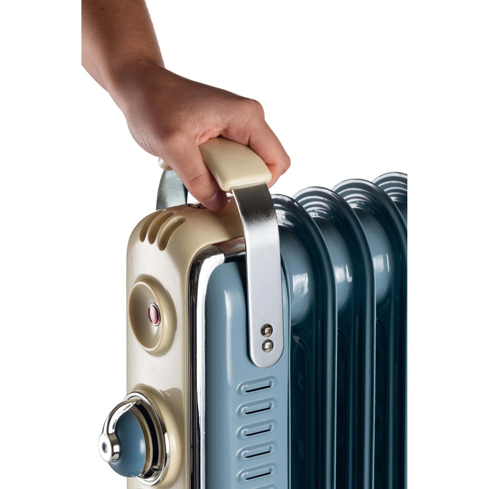 Ariete 839 Vintage Blue oil radiator - 11 heating elements - 3 power levels - Handle and wheels for easy transport - max 2500 Watt – image 2
