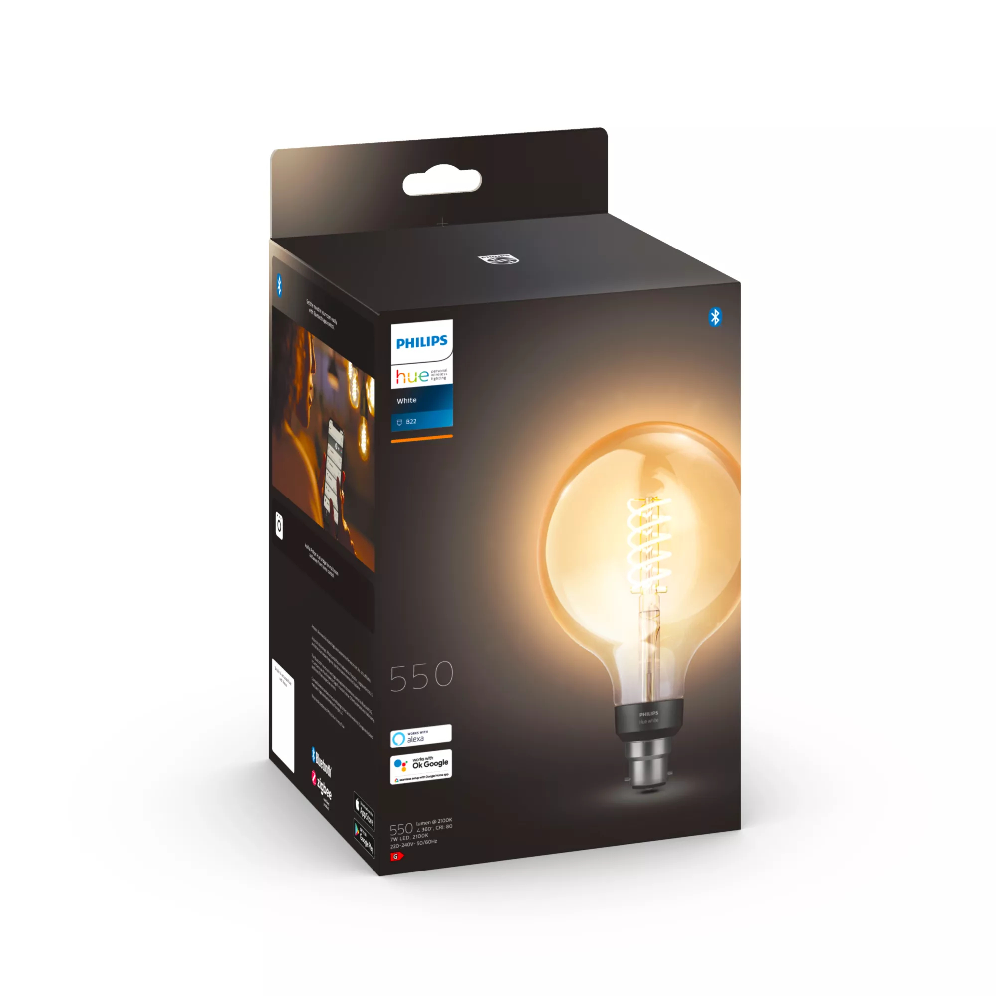 Philips by Signify Philips 1-pack G125 B22 Filament Globe – image 7