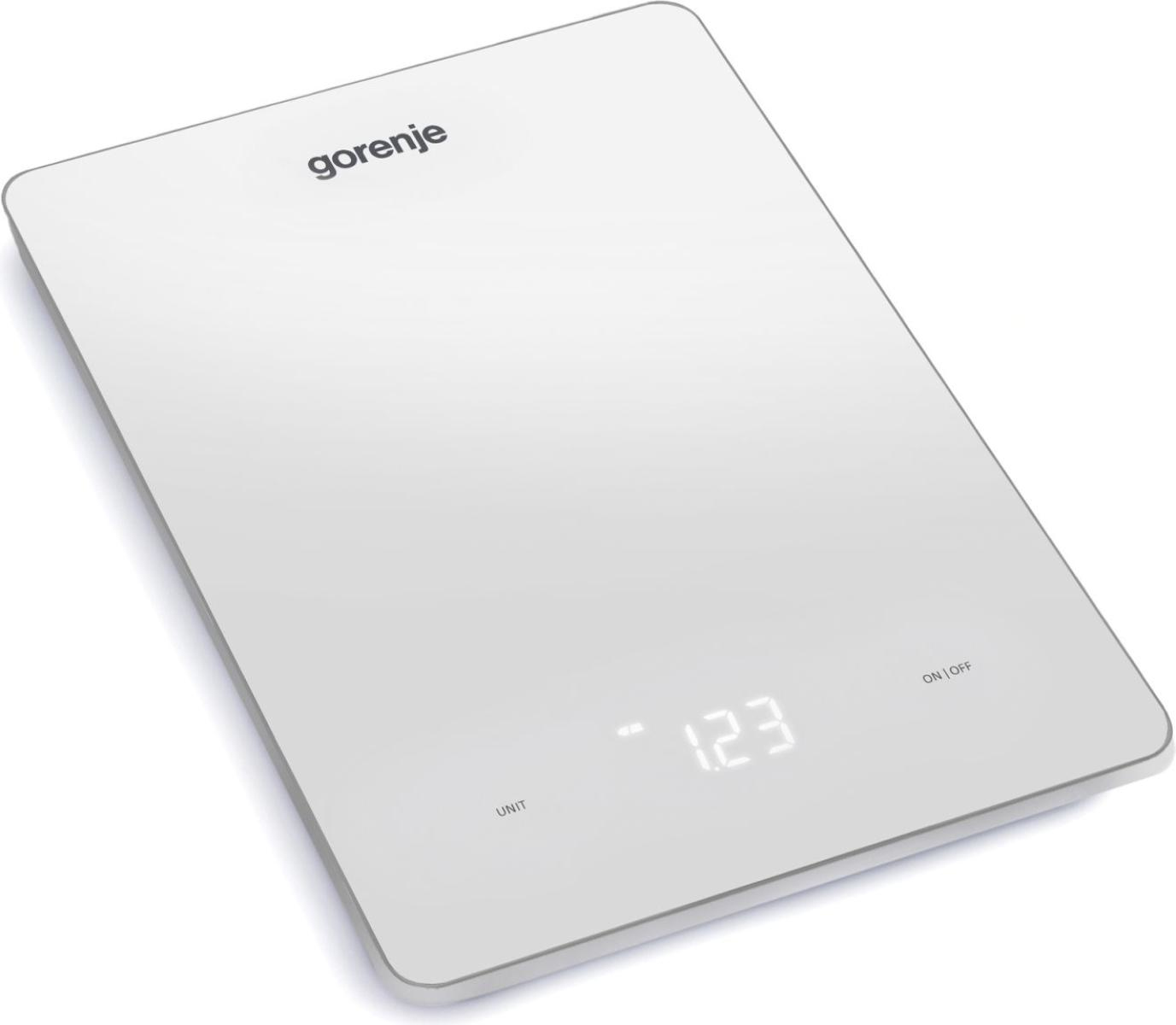 Gorenje KT10LBW White Countertop Rectangle Electronic kitchen scale – image 1