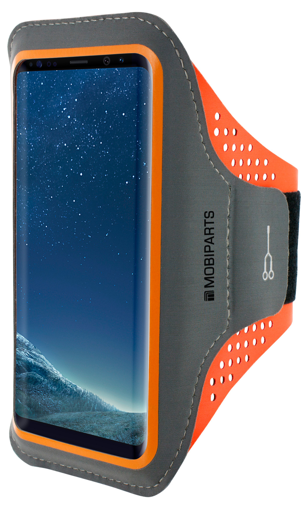 Mobiparts Comfort Fit Sport Armband Samsung Galaxy S8 Neon Orange