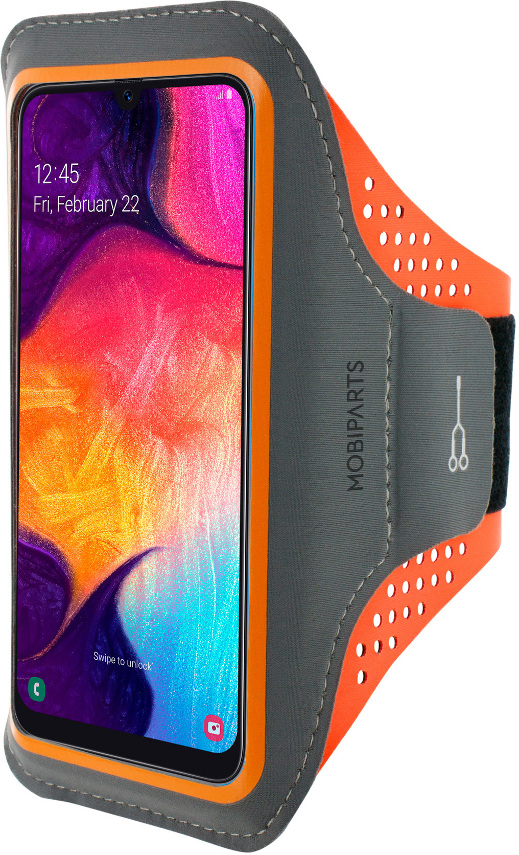 Mobiparts Comfort Fit Sport Armband Samsung Galaxy A50 (2019) Neon Orange