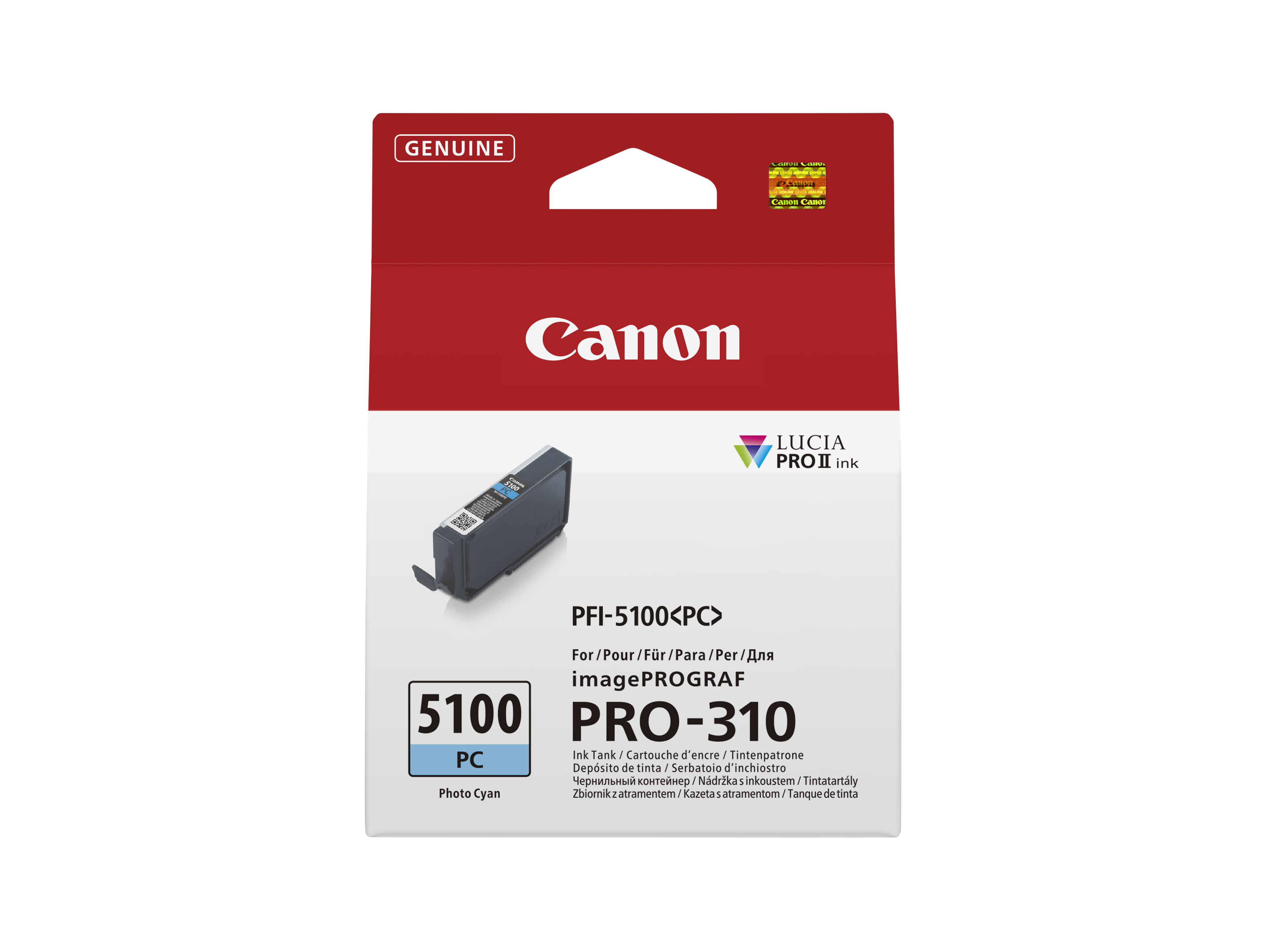 Canon PFI-5100 PC cartuccia d'inchiostro 1 pz Originale Ciano per foto