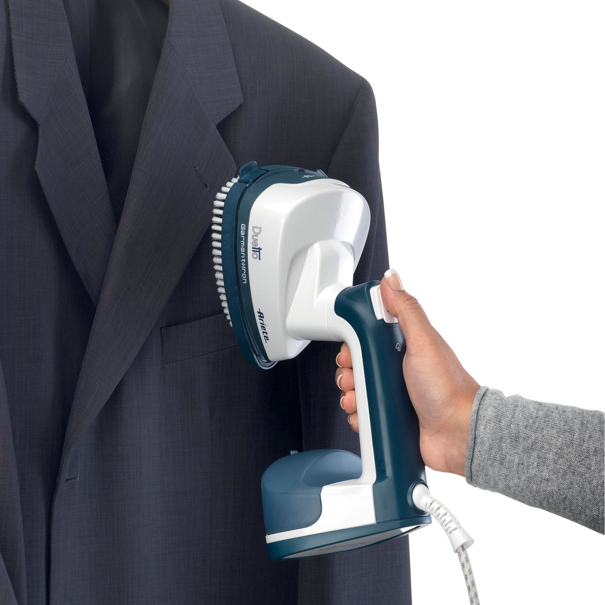 Ariete 6246 Duetto Garment Iron - Vertical Iron and Iron with Non-stick Ceramic Plate - 1000 Watt - White and Blue – image 8