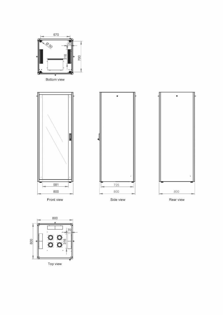 Equip Basic Flex 19' Cabinet, 42U – image 5