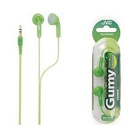 JVC Portable Gummy Earbud Headphones (Green)