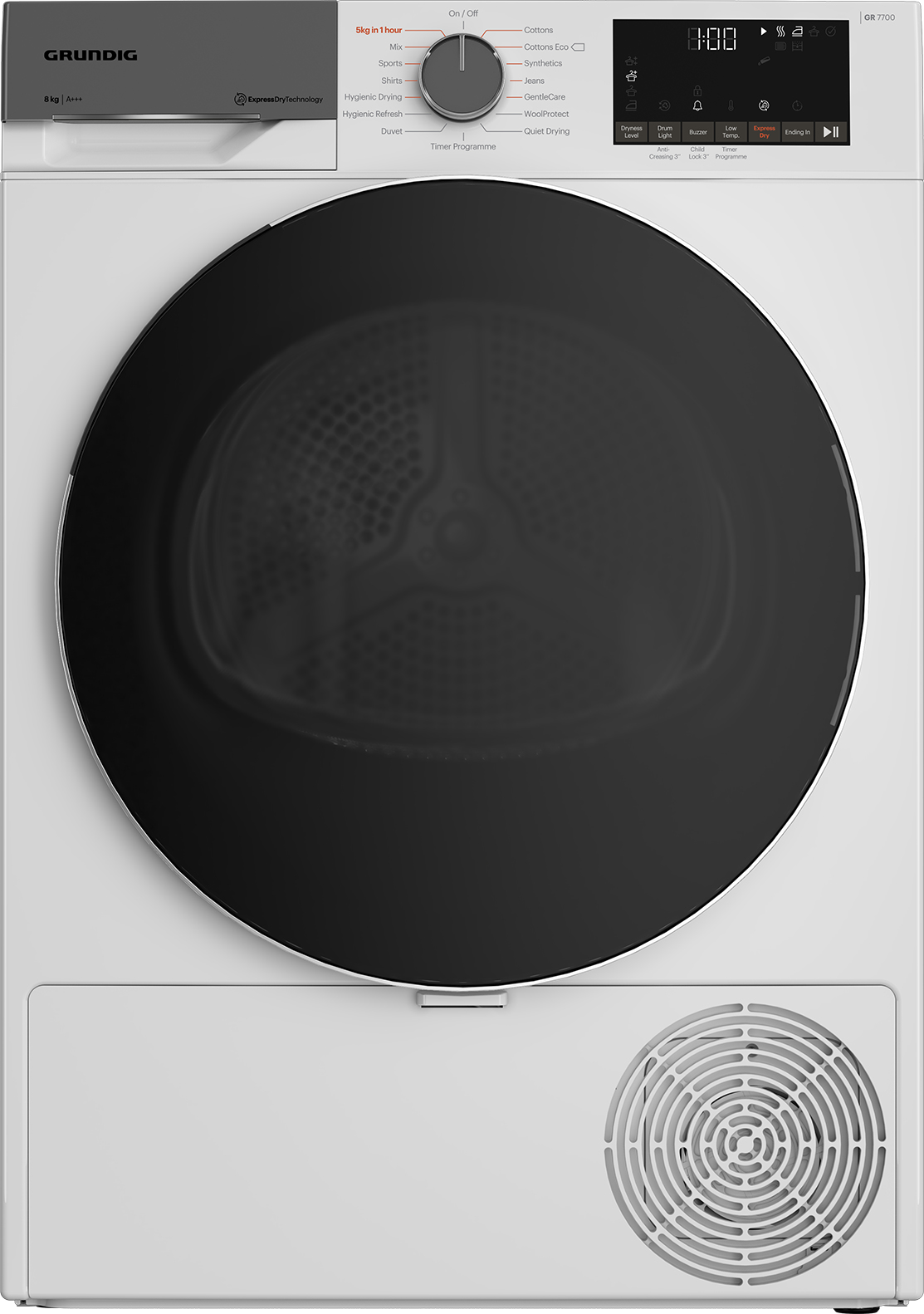 Grundig GT76824EW 8kg ExpressDry Tumble Dryer with Hybrid Drying Technology – image 2