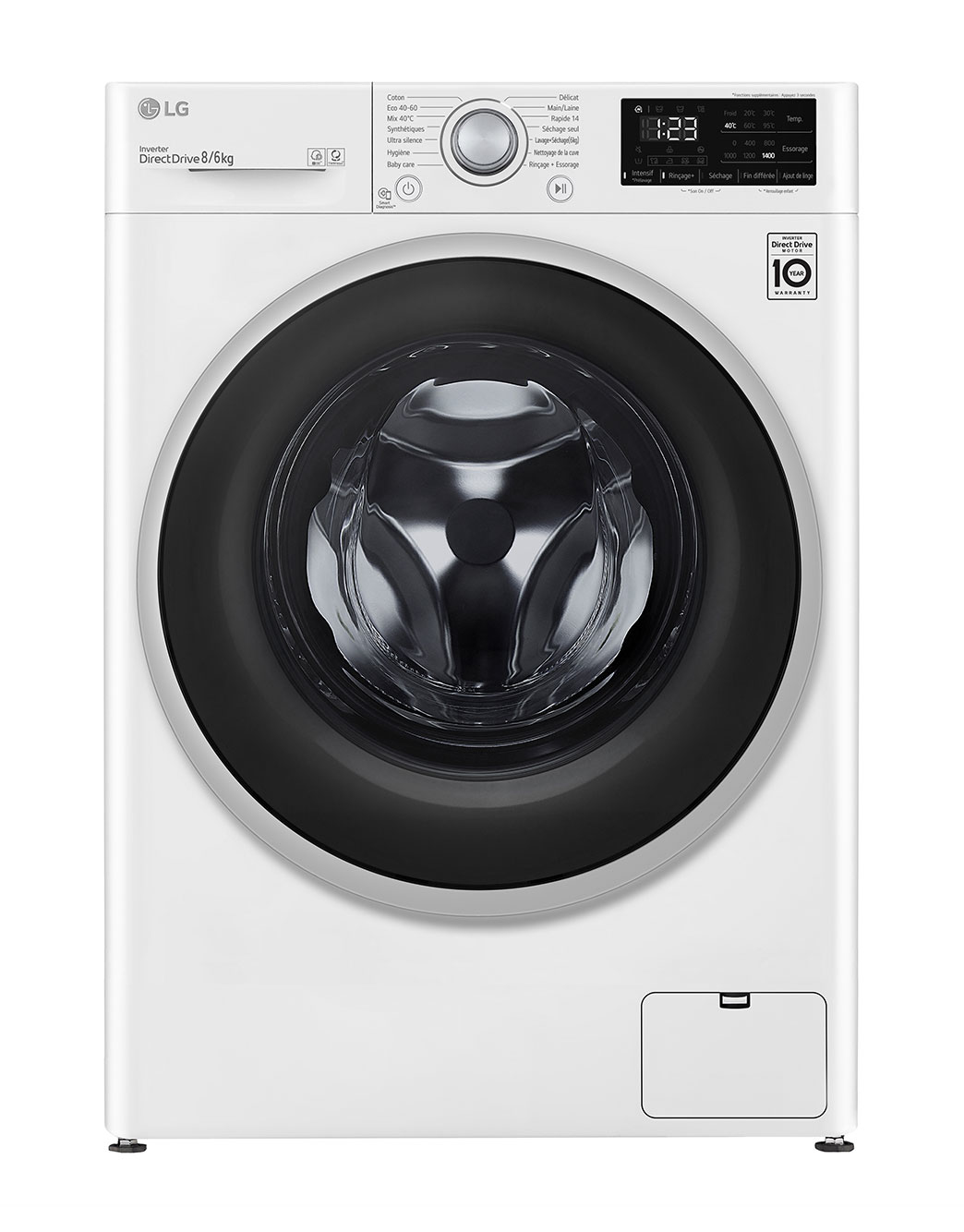 LG F864V37WR washer dryer Freestanding Front-load White