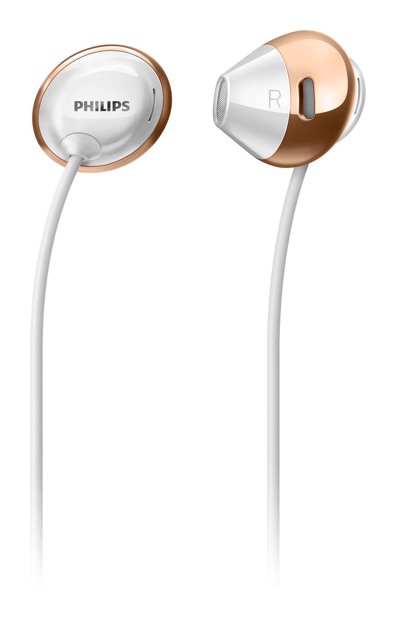 Philips SHE4200WT/00 headphones/headset Wired In-ear Copper, White