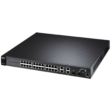 Zyxel ES3124PWR network switch L2+ Power over Ethernet (PoE) Black