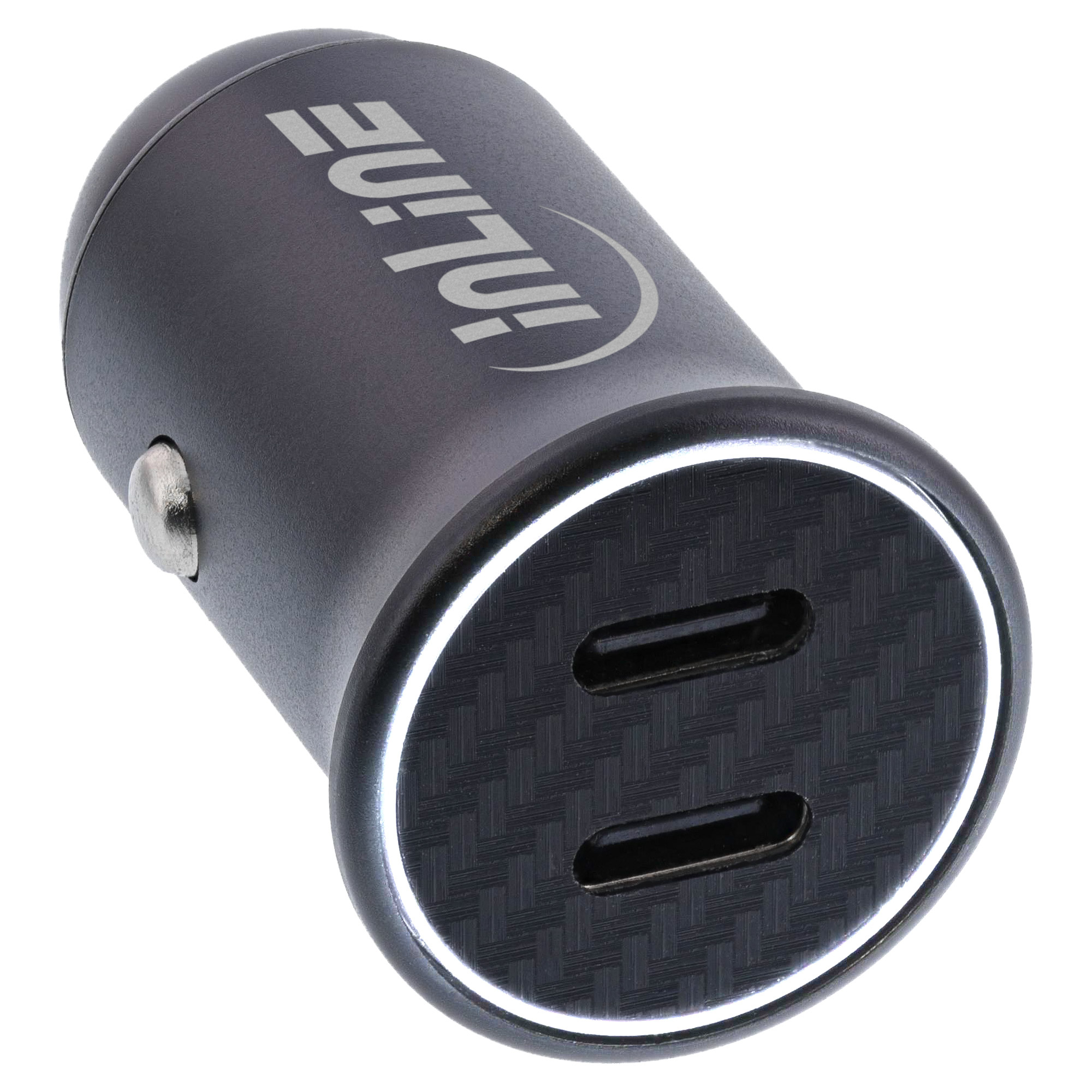 InLine USB car power adapter power delivery, 2x USB-C, black – image 1