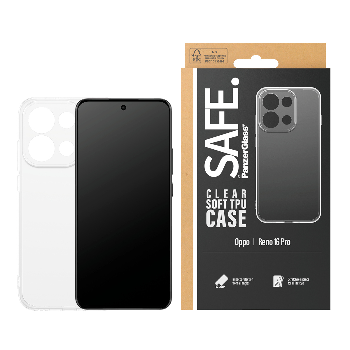 PanzerGlass SAFE. by PanzerGlass® TPU Case Transparent oppo Reno 16 Pro – image 2