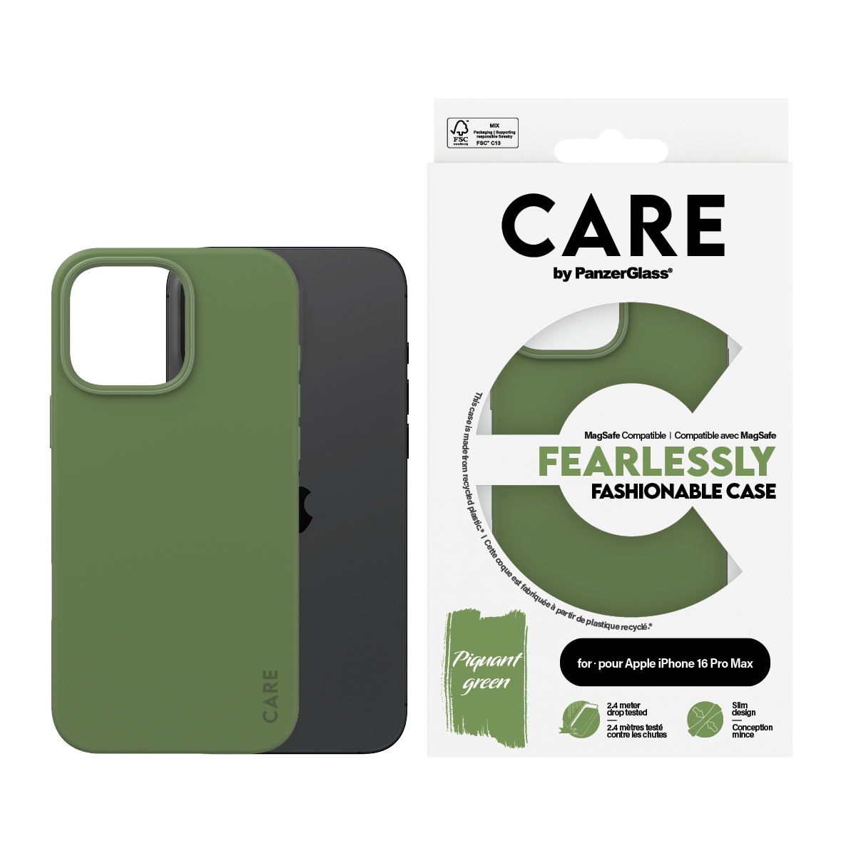 PanzerGlass CARE by PanzerGlass® Fashionable Case Green w. MagSafe iPhone 16 Pro Max – image 2